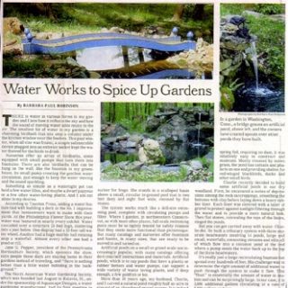 Water Works to Spice up Gardens - NY Times 2004